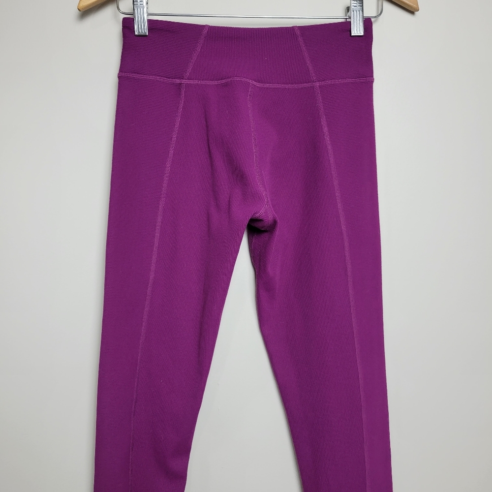 Zella Girl Z By Zella Ribbed Legging Athletic Tights Pink Purple Size XL (14/16)